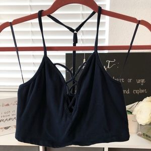 Navy crop top